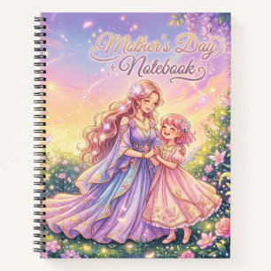 Cuaderno de tapa blanda floral del Día de la Madre