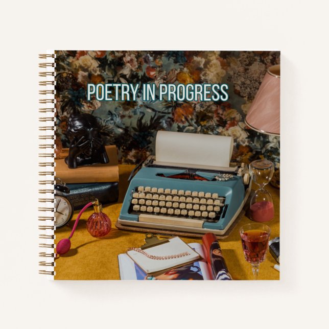 Cuaderno de tapa dura "Poesía en progreso" (Anverso)