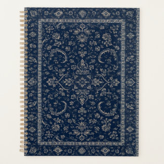 Cuaderno de Tapete Floral Persa Azul Marino