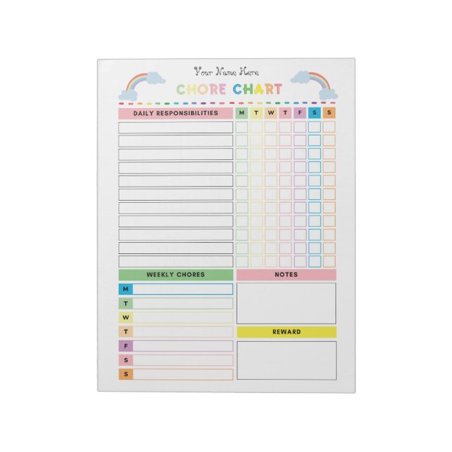 Cuaderno de tareas para niños con cuaderno de reco (Lado Izquierdo)