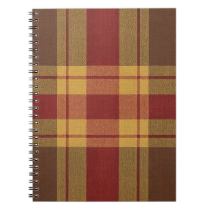 Cuaderno de tela de cuadros de otoño falso