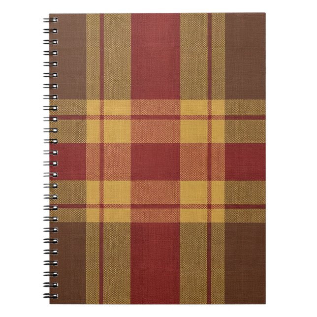 Cuaderno de tela de cuadros de otoño falso (Frente)