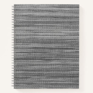 Cuaderno de tela gris falso
