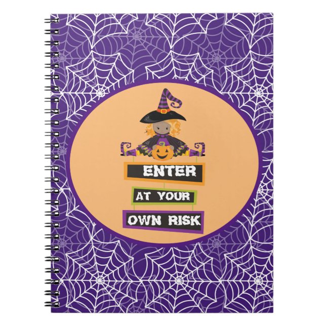 Cuaderno de temas de brujas de Halloween (Frente)