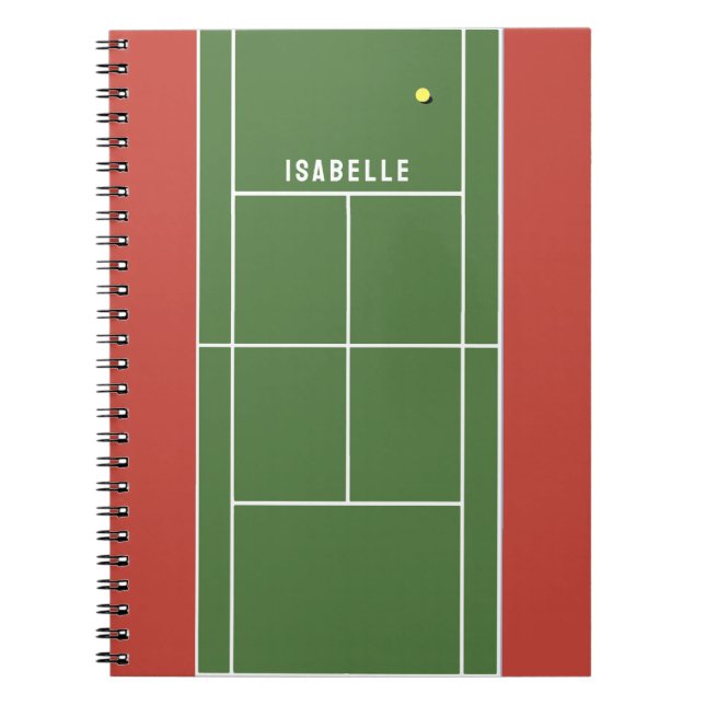Cuaderno de tenis personalizado (Frente)