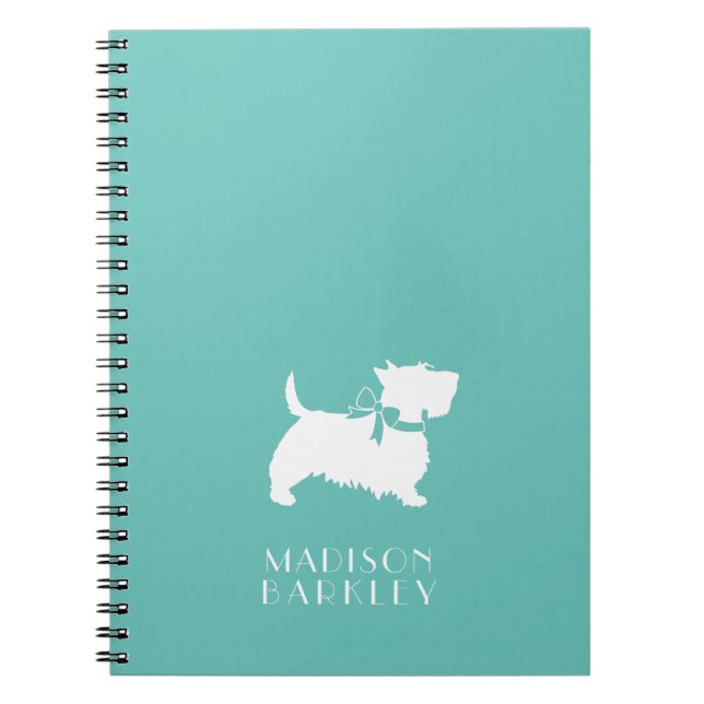 Cuaderno de Terrier Escocés Perro Scotty Cachorro  (Frente)