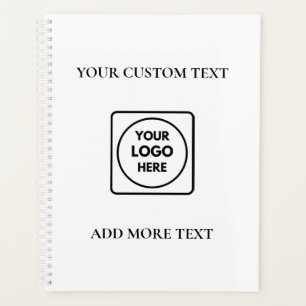 Cuaderno de texto de logotipo simple de marca come