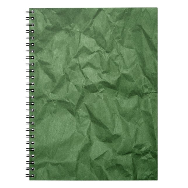 Cuaderno de texto de papel verde arruinado (Frente)