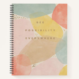 Cuaderno de texto gráfico circular con comillas co