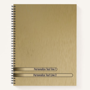 Cuaderno de textura metalizado cepillado