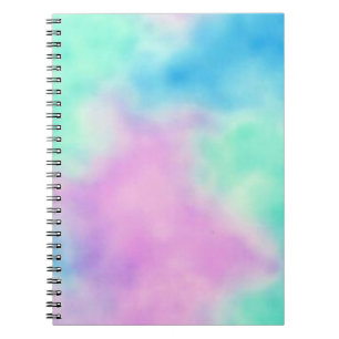 Cuaderno de tinta de corbata arco iris