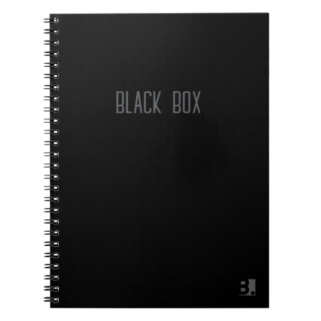 Cuaderno de tipografía Black Box (Frente)