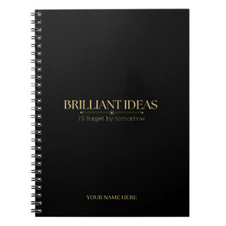 Cuaderno de tipografía dorada vintage con cita ing