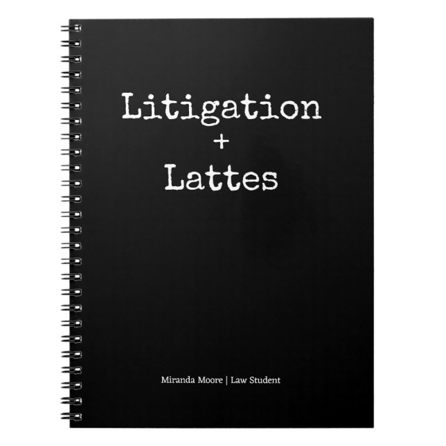 Cuaderno De Tipografía Latte Estudio Derecho Tende (Frente)