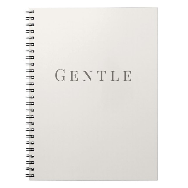 Cuaderno de tipografía mínima Gentle (Frente)
