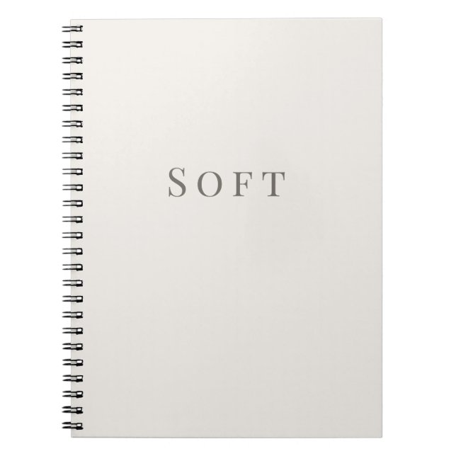 Cuaderno de tipografía mínima suave (Frente)