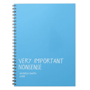Cuaderno de tonterías muy importantes – Divertido
