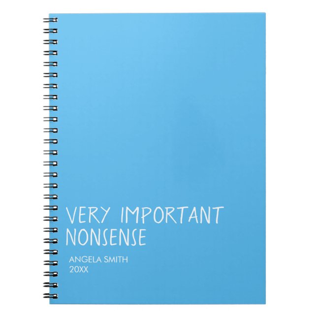 Cuaderno de tonterías muy importantes – Divertido  (Frente)
