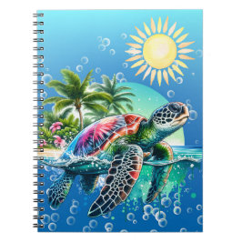 Cuaderno de Tortuga acuarela floral y acuarela sin