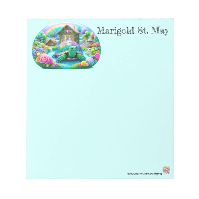 Cuaderno de tortuga floral (Frente)