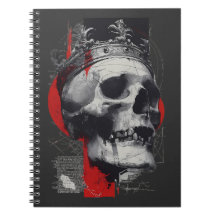Cuaderno de Trash Polka Corona Calavera Rojo Negro