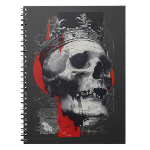 Cuaderno de Trash Polka Corona Calavera Rojo Negro