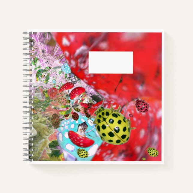 Cuaderno de trazado de letras ABC de mariquitas am (Anverso)