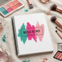 Cuaderno de Trazos de Pincel Modernos y Coloridos