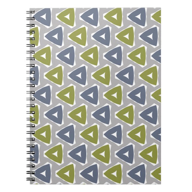 Cuaderno de triángulo boho silenciado (Frente)