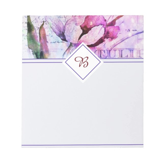 Cuaderno de tulipán acuarela (Frente)