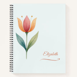 Cuaderno de Tulipán Personalizado