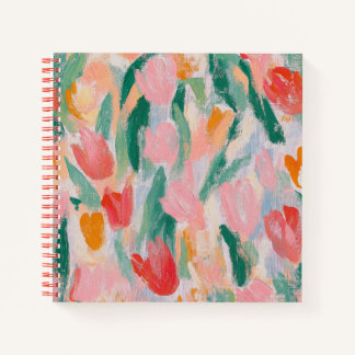 Cuaderno de tulipanes nostálgicos y divertidos