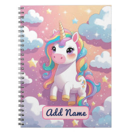 Cuaderno de Unicornio Adorable – Nombre Editable
