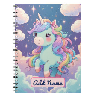 Cuaderno de Unicornio Adorable – Nombre Editable