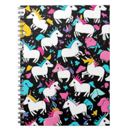 Cuaderno de Unicornios de Dibujos Animados Brillan