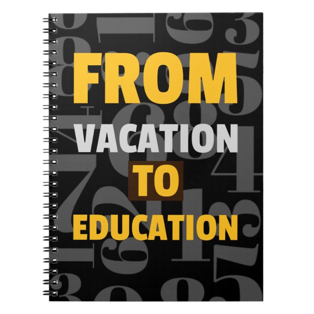 Cuaderno De vacaciones a escuela de educación comenzando (Frente)