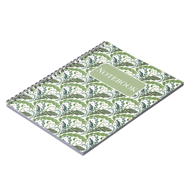 Cuaderno de ventilador de helecho de diseño artesa (Lado Izquierdo)