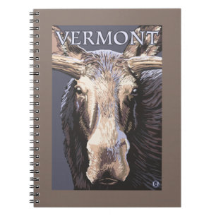 Cuaderno De VermontMoose cierre para arriba