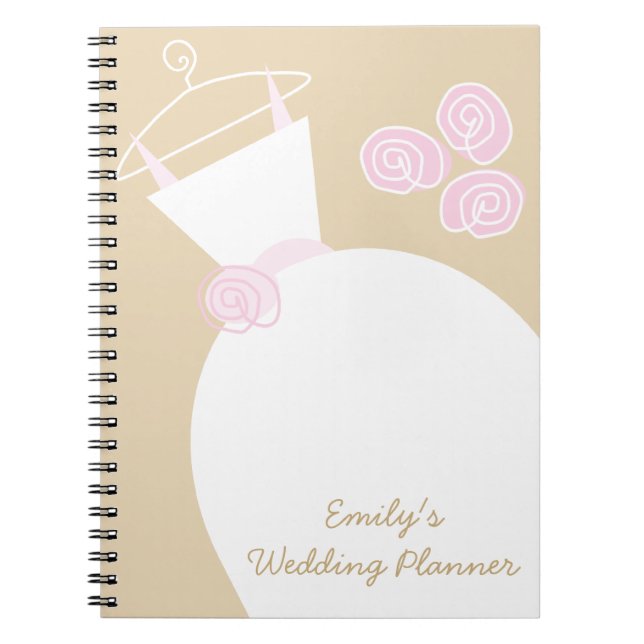 Cuaderno de Vestido de Novia Rosa Beige 'Planifica (Frente)