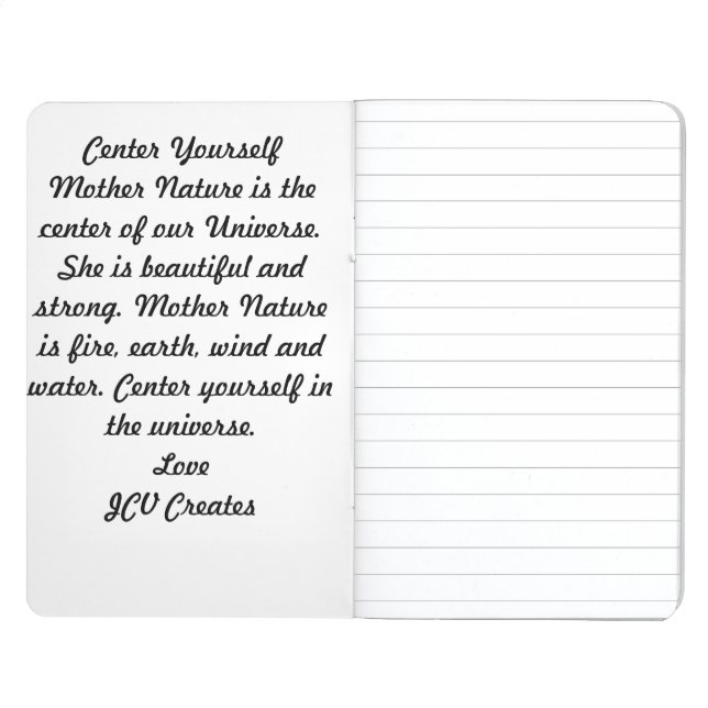 Cuaderno De Viaje Centro usted mismo (Anverso interior)