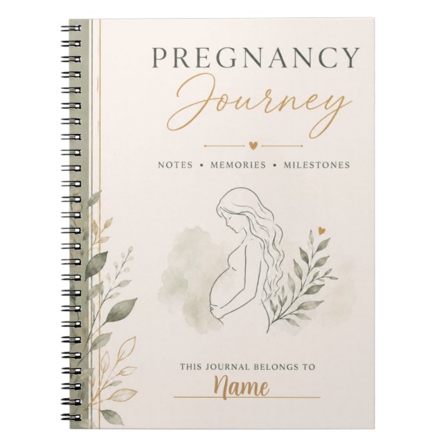 Cuaderno de viaje de embarazo personalizado | Emba (Frente)