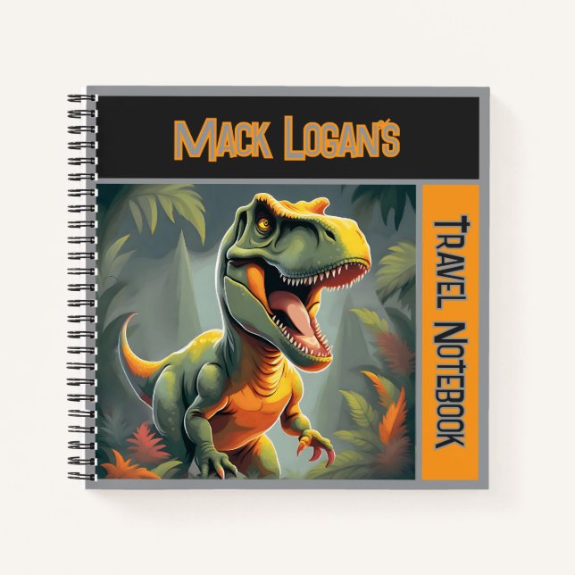Cuaderno de viaje del dinosaurio T-Rex (Anverso)