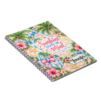 Cuaderno de viaje personalizado tropical costero