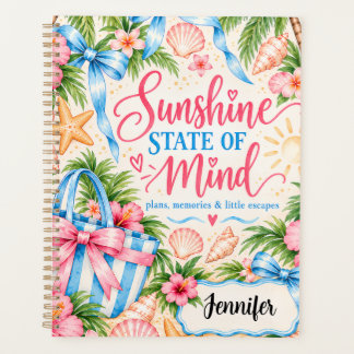 Cuaderno de viaje tropical costero personalizado