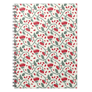 Cuaderno de viñas de rosa roja clásica