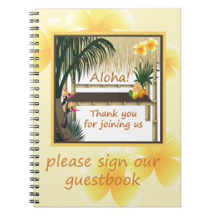 Cuaderno de visitas del Fiesta tropical Tiki Hut