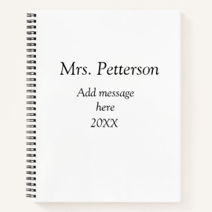 Cuaderno De vuelta a la apreciación de los profesores escol