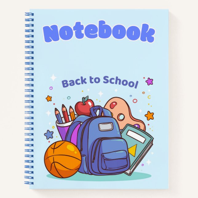 Cuaderno De vuelta a la escuela 💜 💙 📒 📐 (Anverso)