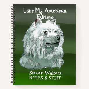 Cuaderno De vuelta a la escuela American Eskimo bloc de not