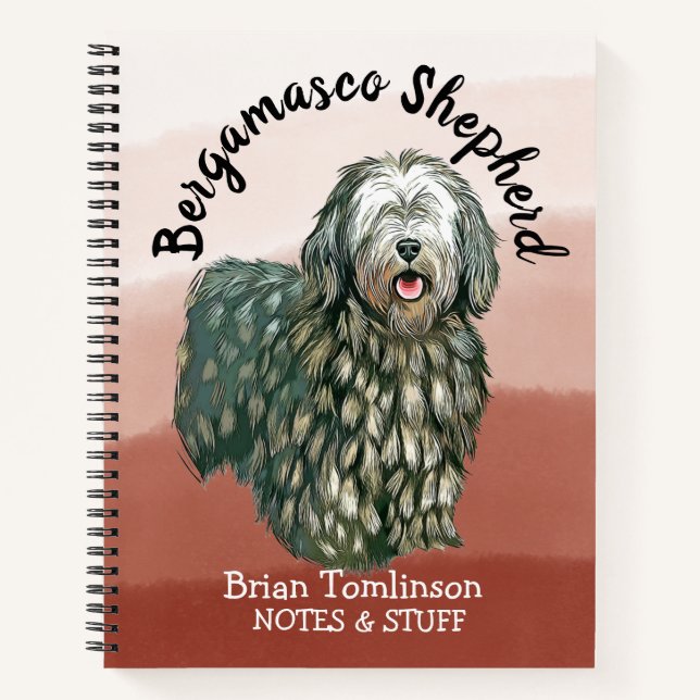 Cuaderno De vuelta a la escuela Bergamasco Shepherd Noteboo (Anverso)